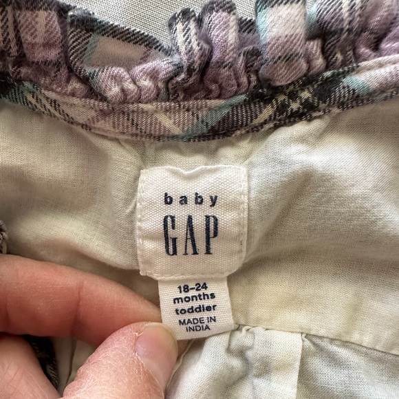 Baby Gap Plaid Drop Waist Shirt Dress 18-24 - Picture 2 of 4